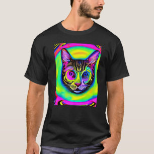 Camiseta Gatinho Gatinho Psicodélico No Estilo De Gato