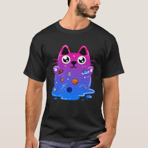 Camiseta Gatinho Gato Espacial Ciência Nerd Galáxia