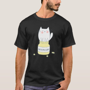 Camiseta Gatinho Gato Gato-Antidepressivo Gato-Gato-De-Cort