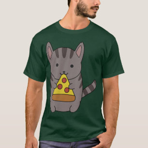 Camiseta Gatinho Gato Gato Gato Gato De Pepperoni Pizza Sli