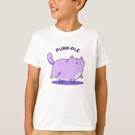 Camiseta Gatinho Gato Gato Roxo Engraçado
