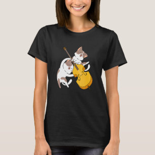 Camiseta Gatinho Gato Jogando Cello Cat Cello