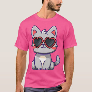 Camiseta Gatinho Gato namorados Vestindo Gato de Órbulo