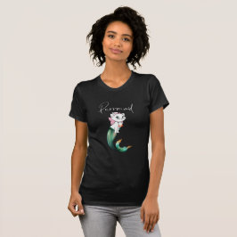 Camiseta Gatinho Gato-Purê - Design de Gato-Sereia Divertid