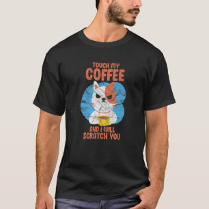 Camiseta Gatinho Gato Toca No Meu Café E Vai Arrancar Você