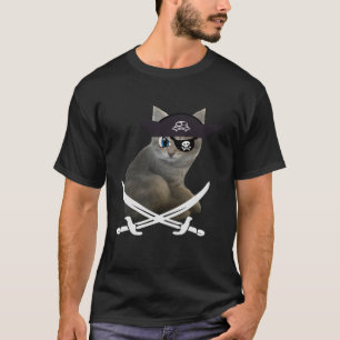 Camiseta Gatinho Gelado Pirata vestindo o olho que gato div