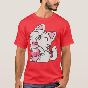 Camiseta Gatinho Gráfico 535 do Japão Manga Harajuku