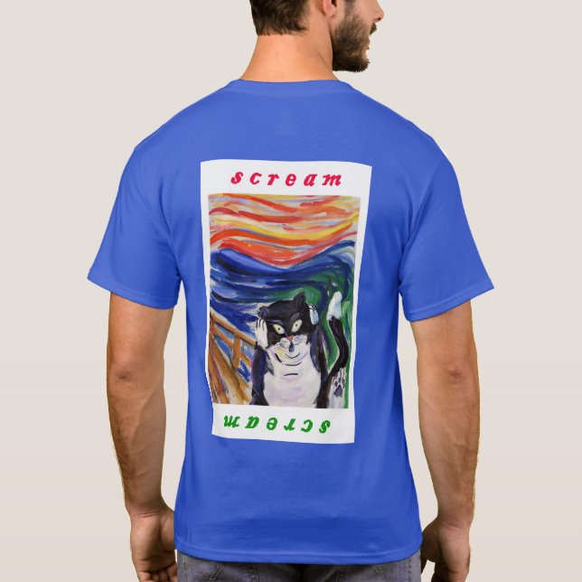 Camiseta Gatinho Gritar com saia de texto do Gritar (Verso)