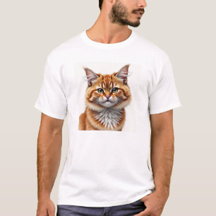 Camiseta Gatinho Grungewave: Caos de Aquarela Digital