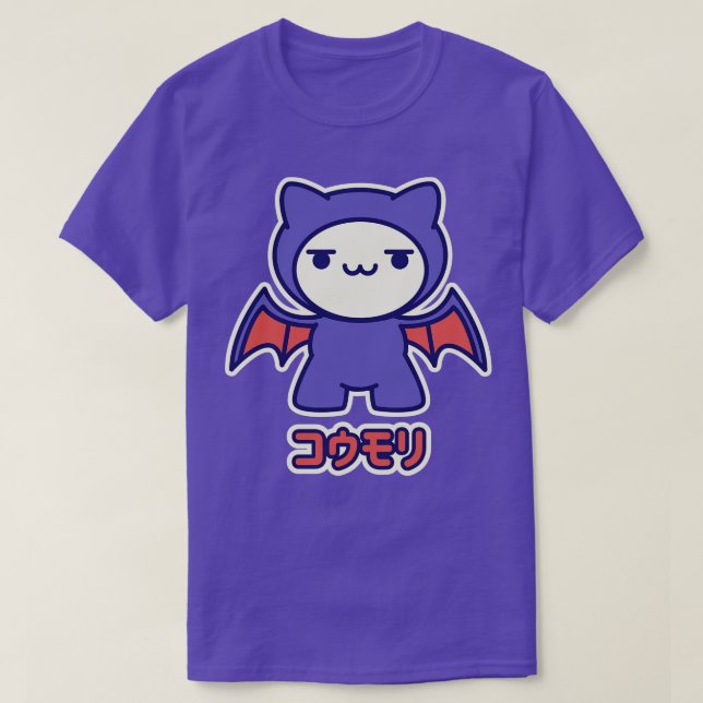 Camiseta Gatinho Kawaii Bat (Frente do Design)