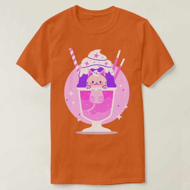 Camiseta Gatinho Kawaii Soda (Frente do Design)