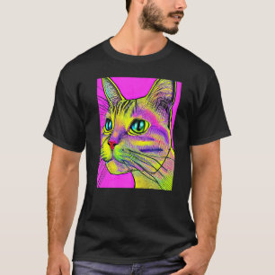 Camiseta Gatinho Kitty Psicodélico No Estilo Gato 2