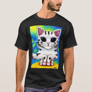 Camiseta Gatinho Kitty Psicodélico No Estilo Gato 3