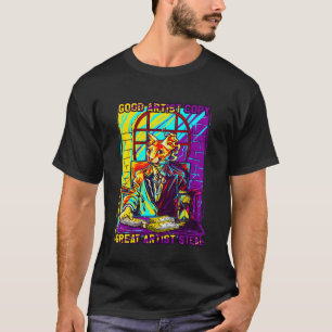 Camiseta Gatinho Ladrão Gatinho Gângster Gatinho Engraçado