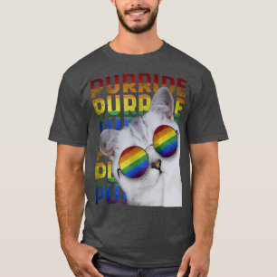 Camiseta Gatinho LGBT de Orgulho gay para Gato de Purride