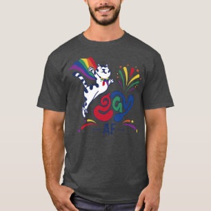 Camiseta Gatinho LGBT Hilário gay AF Gato Hilário Com Prid