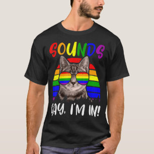 Camiseta Gatinho Lgbt Pride Arco-Íris Soa Gay I Am In Chonk
