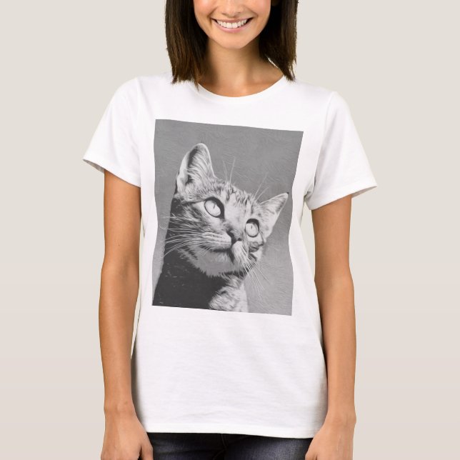 Camiseta Gatinho Louco E Adorável (Frente)