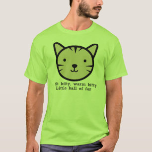 Camiseta Gatinho macio, gatinho morno, pouca bola do