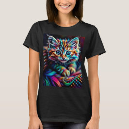 Camiseta Gatinho Mais Colorido