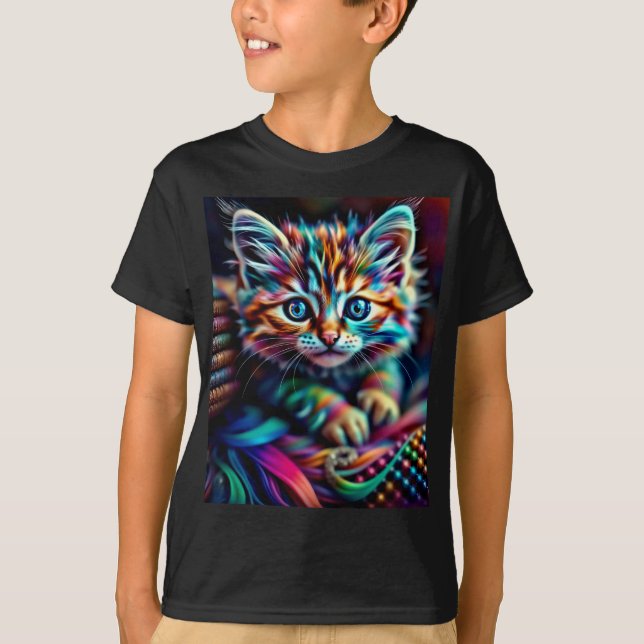 Camiseta Gatinho Mais Colorido (Frente)