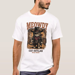 Camiseta Gatinho Malvado Quadrinho Vintage Western Meowdy