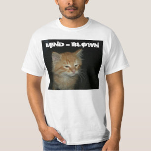 Camiseta Gatinho "MENTE =" t-shirt FUNDIDO do valor dos
