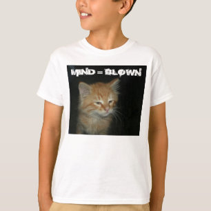 Camiseta Gatinho "MENTE =" t-shirt orgânico FUNDIDO dos