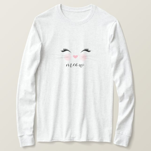 Camiseta Gatinho Meow Whkers (Frente do Design)