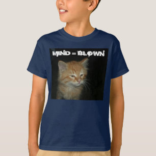 Camiseta Gatinho "MIND = BLOWN" Crianças de T-Shirt Básico