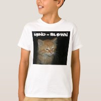 Gatinho "MIND = BLOWN" Crianças Orgânicas T-Shirt