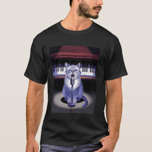 Camiseta Gatinho Musical Superstar Gatos Tocando Teclado Mu