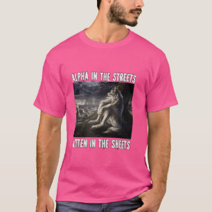 Camiseta Gatinho Nas Folhas Engraçado Alfa Lobisomem Lobiso