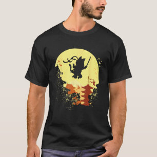Camiseta Gatinho Ninja Guerreiro Gato Espada Lutador Gato S