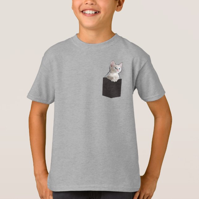 Camiseta Gatinho no bolso (Frente)