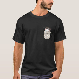 Camiseta Gatinho no Bolso Gatinho de Bolso Fofo para Mim