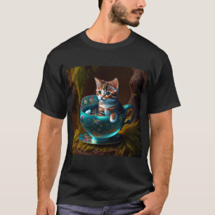 Camiseta Gatinho num teacup - Gato