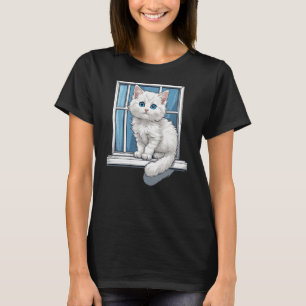 Camiseta Gatinho pela Janela