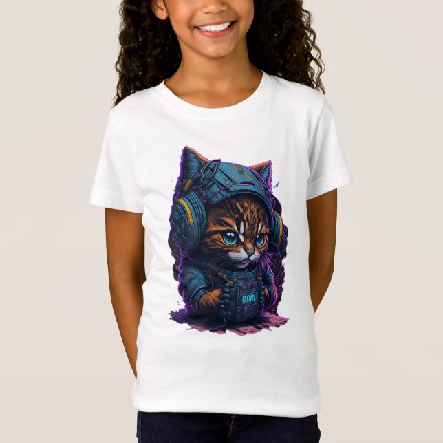 Camiseta Gatinho Persa Bonito brincando com TNT (Frente)