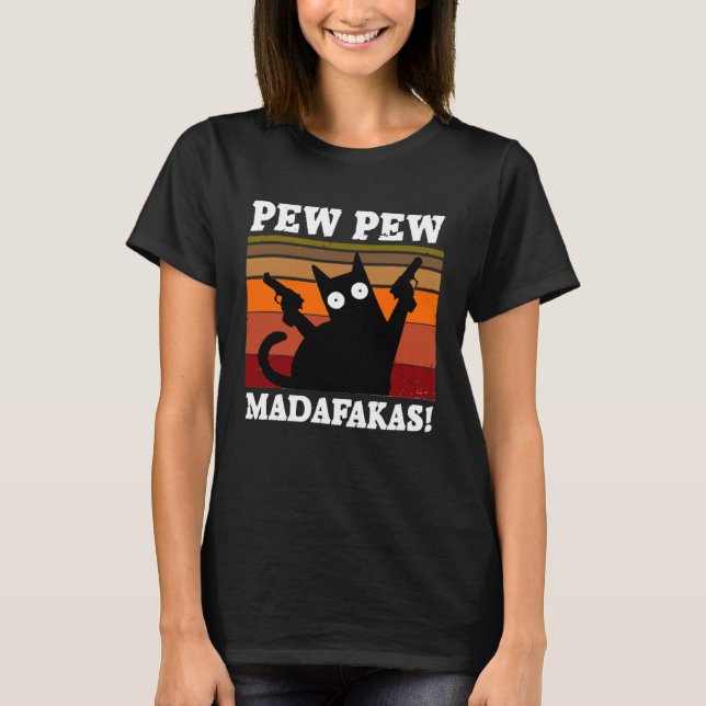 Camiseta Gatinho Pew Pew Madafakers (Frente)