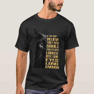 Camiseta Gatinho Preto De Gatos De Gato De Carneiro De Carn