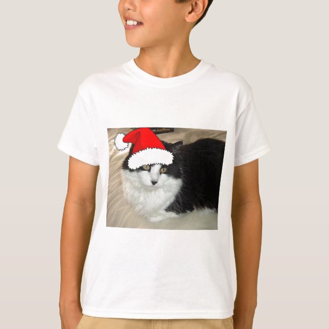 Camiseta Gatinho Preto e Branco (Frente)