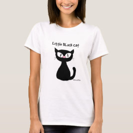 Camiseta Gatinho Preto Gato Desenho Preto