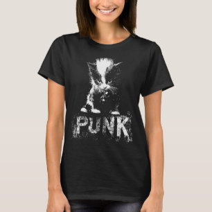 Camiseta Gatinho Punk Gato Com Design Gótico Nge Mohawk
