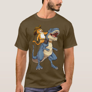 Camiseta Gatinho Purassássico Engraçado do Dinossauro T r