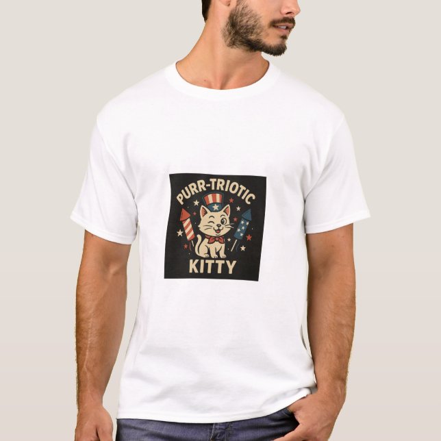 Camiseta Gatinho Purr-Triótico (Frente)