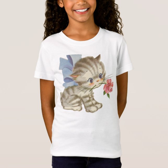 Camiseta Gatinho que guardara um t-shirt das meninas do (Frente)