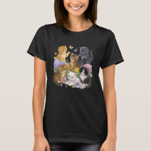 Camiseta Gatinho Retro 90s Vintage Gatos Fofo Boho Floral G
