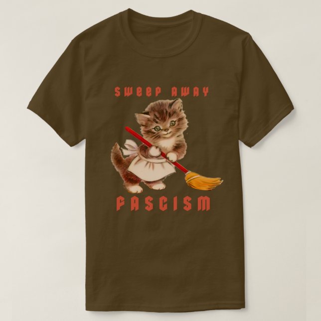 Camiseta Gatinho Retro Bonito - Fascismo De Fuga (Frente do Design)