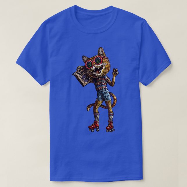 Camiseta Gatinho Roller Disco (Frente do Design)